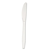 Heavyweight Polystyrene Cutlery, Knife, White, 1000-carton