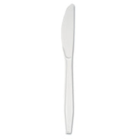 Mediumweight Polystyrene Cutlery, Knife, White, 10 Boxes Of 100-carton