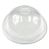 Pet Cold Cup Dome Lids, Fits 9 Oz To 10 Oz Pet Cups, Clear, 1,000/carton
