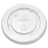 Crystal-clear Cold Cup Straw-slot Lids, Fits 9 Oz Squat/12 Oz Pet Cups, 1,000/carton