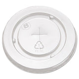 Crystal-clear Cold Cup Straw-slot Lids, Fits 9 Oz Squat/12 Oz Pet Cups, 1,000/carton