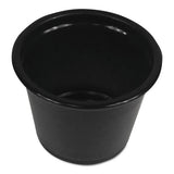 Soufflé-portion Cups, 2 Oz, Polypropylene, Black, 20 Cups-sleeve, 125 Sleeves-carton