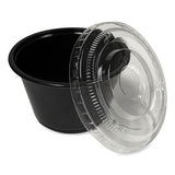 Souffle/portion Cups, 4 Oz, Polypropylene, Black, 2,500/carton