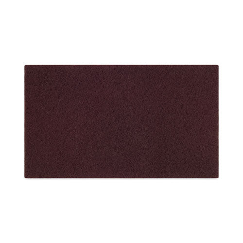 Deep Scrub Pads, 28 X 14, Maroon, 10-carton