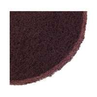 Deep Scrub Pads, 20" Diameter, Maroon, 10-carton