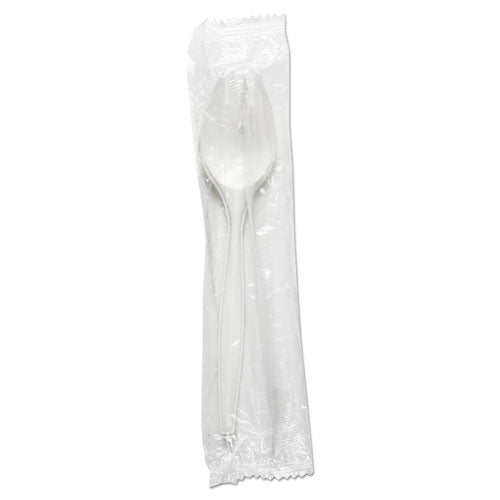 Mediumweight Wrapped Polypropylene Cutlery, Spork, White, 1,000-carton