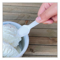 Heavyweight Polypropylene Cutlery, Tasting Spoon, White, 3,000-carton