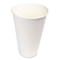 Paper Hot Cups, 16 Oz, White, 20 Cups-sleeve, 50 Sleeves-carton