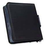 Classic Zipper Binder, 3 Rings, 2" Capacity, 11 X 8.5, Black-gray Accents
