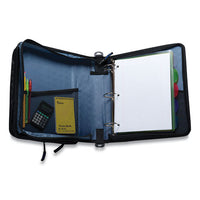 Universal Zipper Binder, 3 Rings, 2" Capacity, 11 X 8.5, Blue-gray Accents