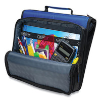 Universal Zipper Binder, 3 Rings, 2" Capacity, 11 X 8.5, Blue-gray Accents