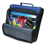 Universal Zipper Binder, 3 Rings, 2" Capacity, 11 X 8.5, Blue-gray Accents