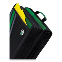 Z-system 2-in-1 Zipper Binder, 3 Rings (x2), 1.5" Capacity (x2), 11 X 8.5, Black-gray Accents