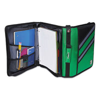 Z-system 2-in-1 Zipper Binder, 3 Rings (x2), 1.5" Capacity (x2), 11 X 8.5, Black-gray Accents