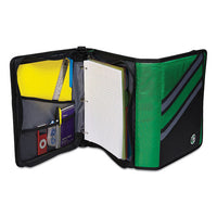 Z-system 2-in-1 Zipper Binder, 3 Rings (x2), 1.5" Capacity (x2), 11 X 8.5, Black-gray Accents