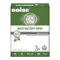 X-9 Multi-use Copy Paper, 92 Bright, 20lb, 8.5 X 11, White, 500 Sheets-ream, 5 Reams-carton