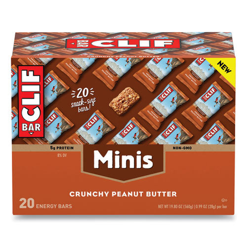 Energy Bar, Mini Crunchy Peanut Butter, 0.99 Oz Bar, 20-box