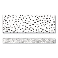 Straight Borders, 3" X 3 Ft, Black/white Dotted, 12/pack