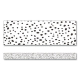 Straight Borders, 3" X 3 Ft, Black/white Dotted, 12/pack