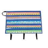 Border Storage Pocket Chart, Blue-clear, 41" X 24.5"