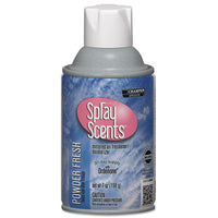 Sprayscents Metered Air Freshener Refill, Powder Fresh, 7 Oz Aerosol, 12-carton