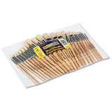 Preschool Brush Set, Sizes 1-12, Natural Bristle, Flat; Round, 24-set