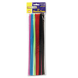 Regular Stems, 12" X 0.16", Metal Wire, Polyester, Assorted, 100-pack
