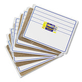 Dry-erase Student Boards, 12 X 9, Blue-white, 10-set