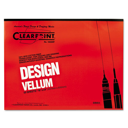 Design Vellum Paper, 16lb, 18 X 24, Translucent White, 50-pad