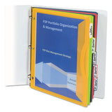 Binder Pocket With Write-on Index Tabs, 9.88 X 11.38, Assorted, 5-set