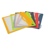 Binder Pocket With Write-on Index Tabs, 9.88 X 11.38, Assorted, 5-set