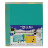 Index Dividers With Vertical Tab, 5-tab, 11.5 X 10, Assorted, 1 Set