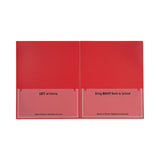 Classroom Connector Folders, 11 X 8.5, Red, 25-box