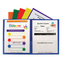 Classroom Connector Folders, 11 X 8.5, Red, 25-box