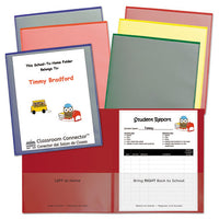 Classroom Connector Folders, 11 X 8.5, Red, 25-box