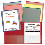 Classroom Connector Folders, 11 X 8.5, Red, 25-box