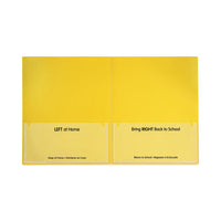 Classroom Connector Folders, 11 X 8.5, Yellow, 25-box