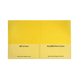 Classroom Connector Folders, 11 X 8.5, Yellow, 25-box