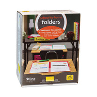 Classroom Connector Folders, 11 X 8.5, Yellow, 25-box