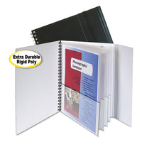 Eight-pocket Portfolio With Security Flap, Polypropylene, 8 1-2 X 11, Black
