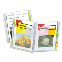 10-pocket Poly Portfolio With Write-on Tabs, Polypropylene, Clear