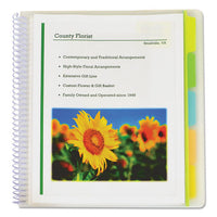 10-pocket Poly Portfolio With Write-on Tabs, Polypropylene, Clear