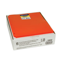 Two-pocket Heavyweight Poly Portfolio Folder, 3-hole Punch, 11 X 8.5, Orange, 25-box