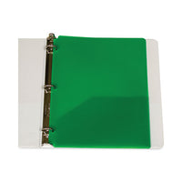 Two-pocket Heavyweight Poly Portfolio Folder, 3-hole Punch, 11 X 8.5, Green, 25-box