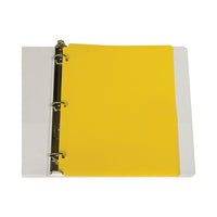 Two-pocket Heavyweight Poly Portfolio Folder, 3-hole Punch, 11 X 8.5, Yellow, 25-box