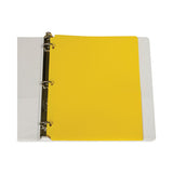 Two-pocket Heavyweight Poly Portfolio Folder, 3-hole Punch, 11 X 8.5, Yellow, 25-box