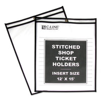 Shop Ticket Holders, Stitched, Both Sides Clear, 75", 12 X 15, 25-bx
