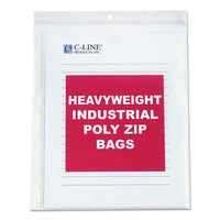 Heavyweight Industrial Poly Zip Bags, 8 1-2 X 11, 50-bx