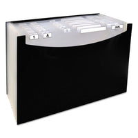 21-pocket Stand-up Design Expanding File, 12" Expansion, 21 Sections, 1-21-cut Tab, Legal Size, Black
