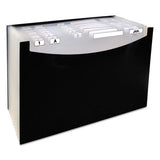 21-pocket Stand-up Design Expanding File, 12" Expansion, 21 Sections, 1-21-cut Tab, Legal Size, Black